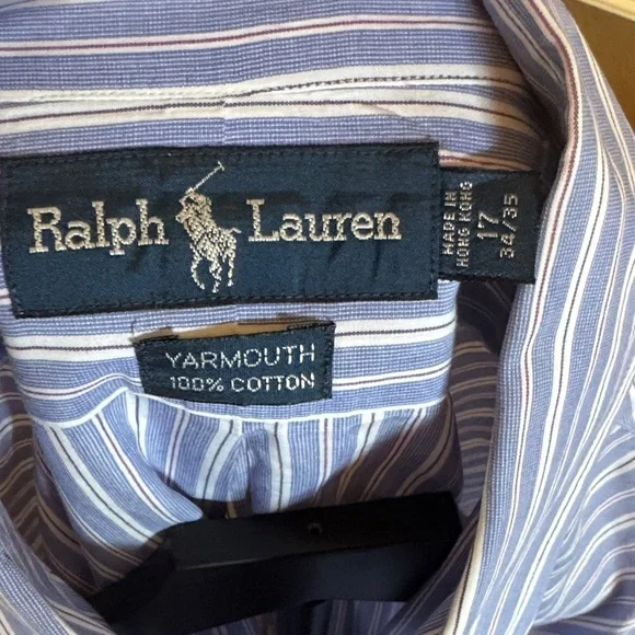 Polo by Ralph Lauren Classic Blue and White Dress Shirt - Picture 3 of 4